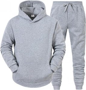 Tracksuit Piece Hoodie,Solid Jogging Activewear With Long Sleeve