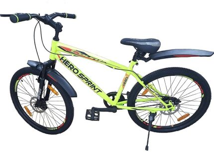 Hero Cycles Sprint Count 2.0 Single Speed Mountain Cycle with Dual disc Break for Men and Boys (Wheel:26 Frame:18 Inches) Green