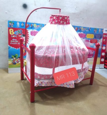 Baby Swing Cot Cradle Dual Stands Support along with Mosquito Net -