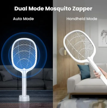 New Rechargeable mosquito racket, Original Yes'o Company, 2 in 1 UV light Insect Killer Racket & Lamp with stand, , Advanced bug zapper, Heavy duty fly swatter