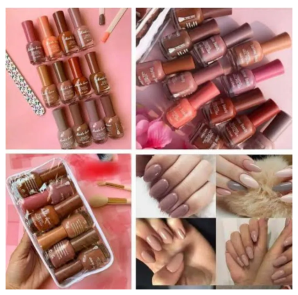 New nude nailpolish single pice random (12 colors available) best quality nailpaints