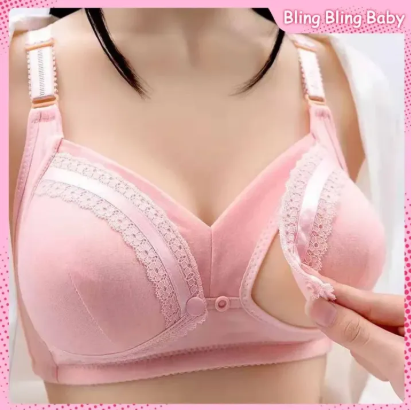 Originality Front Button Brassiere Type Solid Color Pregnancy Lactation Lingerie Skin Friendly Comfort Breathable Plus Size Bra