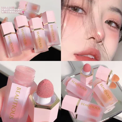 LESTO - Natural Cheek Tint Liquid Blush Soft Cream Blush Makeup Multi-use Blush Lesto Pack of 1 Air Cushion Liquid Blush Natural Long Lasting Matte Cheek Liquid Blusher Makeup
