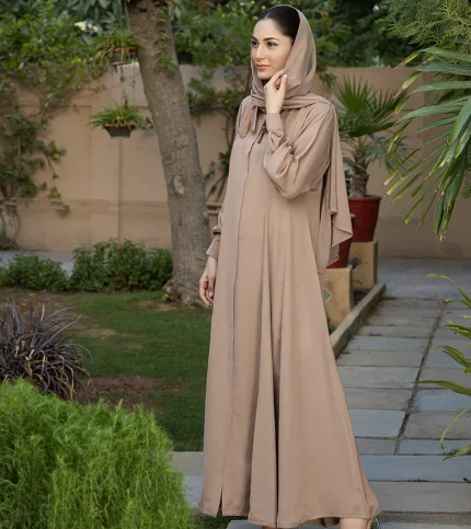 Abaya Open with Elasticated Cuffs – Deep Pacific