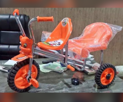 New Baby Tricycle Double Seat Made with Durable Solid Material Tyre and Fiber Seat
