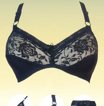 Beige Luxury Non Padded Knitted Cotton Bra with Soft Mesh
