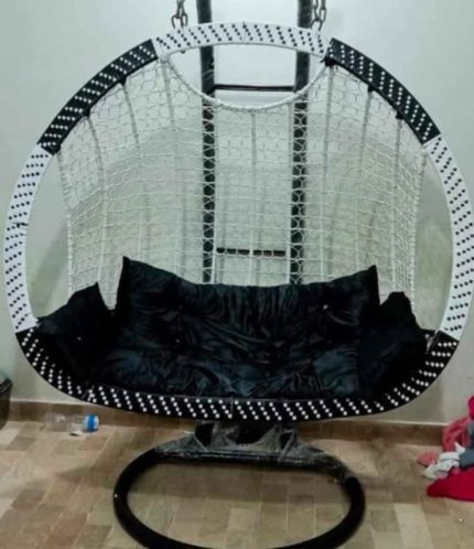 New Double Seater Swing Chair Jhoola with Stand, Cushion Set – Hanging Jhola Swing chair for two persons