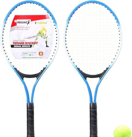 Tennis Racket Blue Green 1 Pices | Tennis Racket with Case | Tennis Racket with Good Control Grip for Boys Girls Beginners Birthday Gift Sports Fitness Teen