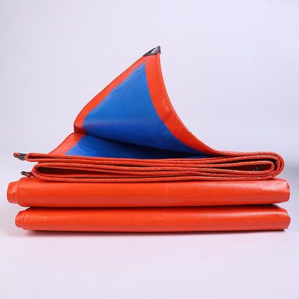 Heavy Duty Multi Purpose Tarpaulin Cover 180g Waterproof Polythene Tarp Sheet with Reinforced Grommets for Furniture Caravan Camping 7x8m Size