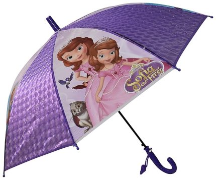 CHAATEWALA™ Umbrella for kids, 3D Princess Umbrella for children, Doll Umbrella for Girls, Kids Umbrella, Umbrella for Rain, Cartoon print Umbrella, child umbrella for kids, kids umbrella purple