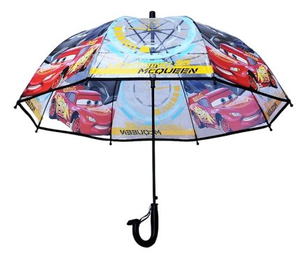 CHAATEWALA® Car Transparent Dome Shape Umbrella For Kids Cartoon Car Umbrellas For Boys Transport Theme Dome Umbrellas For Children Umbrella for Kids Tansparent Dome Shape Chatri for Girls