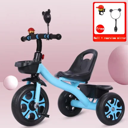 Tricycle With Storage Basket& Adjustable Seat- Durable Frame, 3-Step Learning To Ride, Red, Tricycle, Easy Storage Design, Sturdy Construction