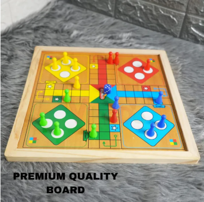 Pack of 1 Ludo Board Games with Free Gotee Set Classics Wooden Toys for Kids Indoor Game for Kids Boys Girls and Adults, Travel Board Game Set with Dice for Fun, Strategy, Brain Teaser Game