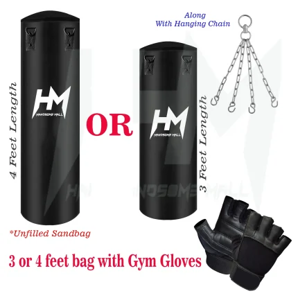 Boxing Kick Punching Bag for Men Women adults 3 and 4 feet Boxing bag 1 pice |sandbag| Free Gym Gloves