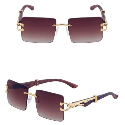  Sunglasses Men Women Fashion Frameless Sun Glasses Luxury Brand Designer Eyewear Shades UV400 Vintage Square Rimless