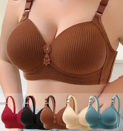 5pcs Seamless Push-Up Bras for Women Comfortable Breathable Bras