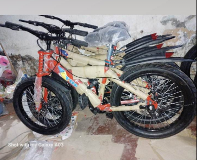 20 Inches with Carrier, Cycle for Kids for 9-13 Years Age boys and girls with Hi-Ten Steel Frame, V-Brakes Double Chimtta
