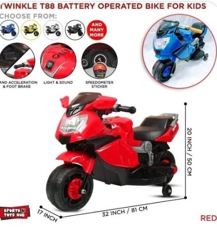 Twinkle T88 Battery Operated Electric Ride On Sport Bike For Kids