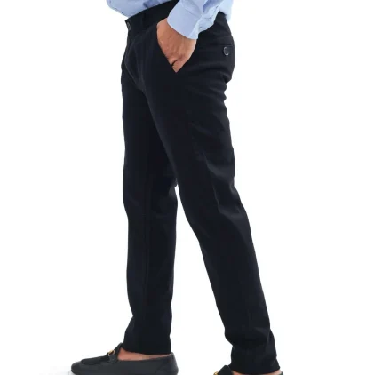 Black Cotton Pant - Smart Fit