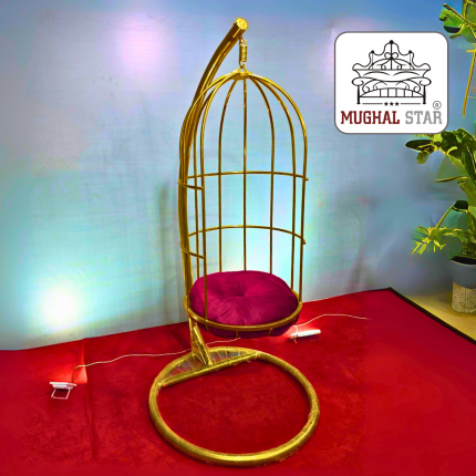 Cage Swing – Powder-Coated Hanging Chair for Home & Events