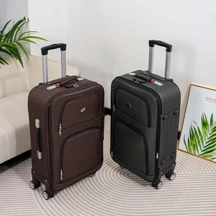 28-Inch Durable Oxford Fabric Suitcase with Spinner Wheels, Combination Lock, and Telescopic Handle - Large Capacity, Multi-Compartment Travel Luggage for Men and Women, Luggage for Trave