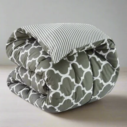 1 PC Single Comforter - Grey Geometric