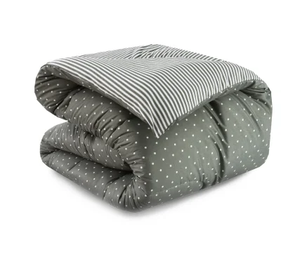 1 PC Single Comforter-Grey Polka