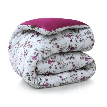 1 PC Single Comforter-Plum Petals