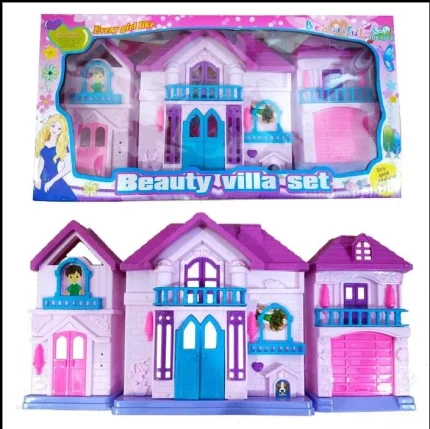 BEAUTIFULL BARBIE Doll House - Beauty Villa Set For Girls - Lovely Pink Doll House - Doll House For Girls - Pink Color Doll Play House Gift For Kids