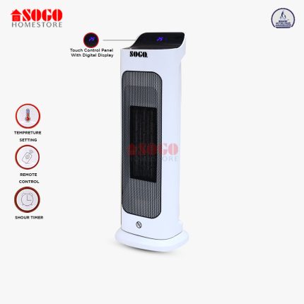 Sogo Ceramic Fan Heater (JPN-77) With Remote And Oscillating Function (1200watt)