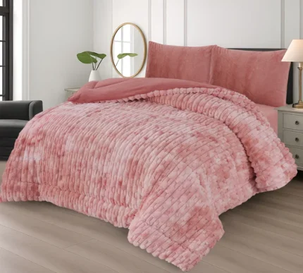 Fur Zebra Soft Fluffy Complete 4pc Set