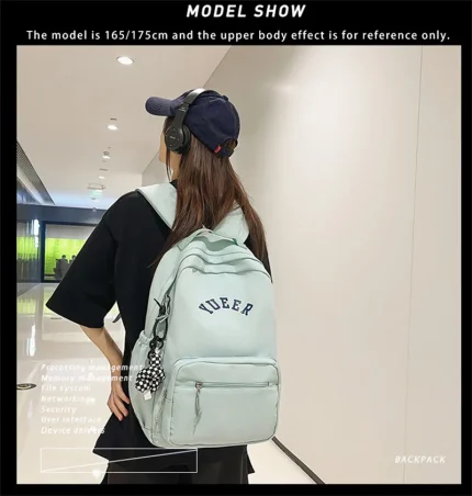 TRAVEASY Women Schoolbag Bookbags Solid Color Female Backpack Casual Woman Travel Bag High Quality Schoolbag for University Lady