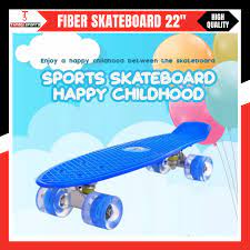 Fiber skateboard 22 inch for boys and girls - Multicolor