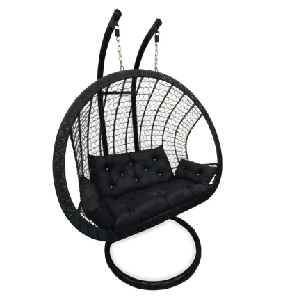 New Double-Seater Swing Pod for Living Room (HD-SWG-009)Black