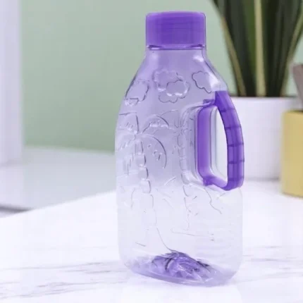 2 Liter Plastic Water Bottle with Handle – Durable BPA-Free Jug for Home, Fridge & Outdoor Use (Pack of 4)