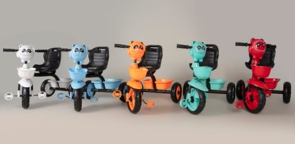 Panda Baby Tricycle with Music & Lights for Kids 1-6 Years